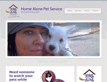 Tablet Screenshot of homealonepetservice.com